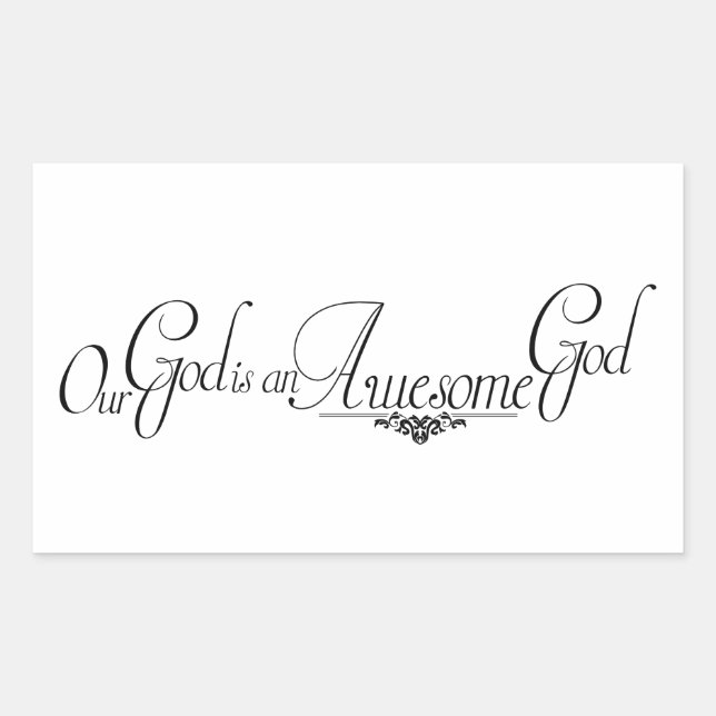 Awesome God Rectangular Sticker (Front)