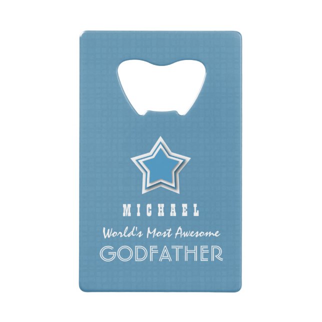 Awesome GODFATHER Blue White Star and Name D37 (Front)