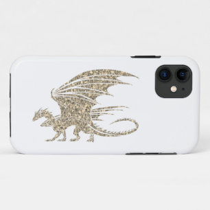 Awesome Golden Mosaic Dragon iPhone 11 Case