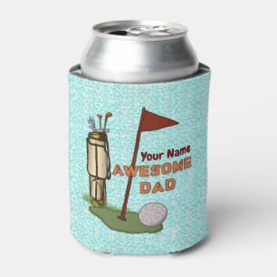 Awesome Golf Dad custom name Can Cooler