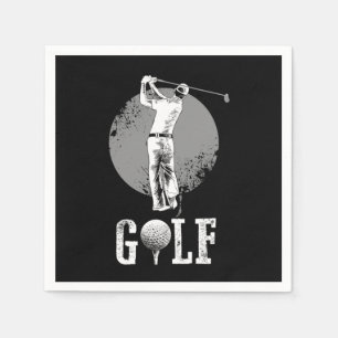 Awesome Golf Player Sports Golf Club Gift Napkin