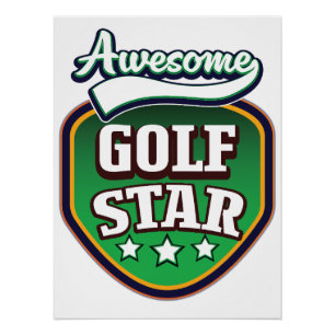 Awesome Golf Star  Poster
