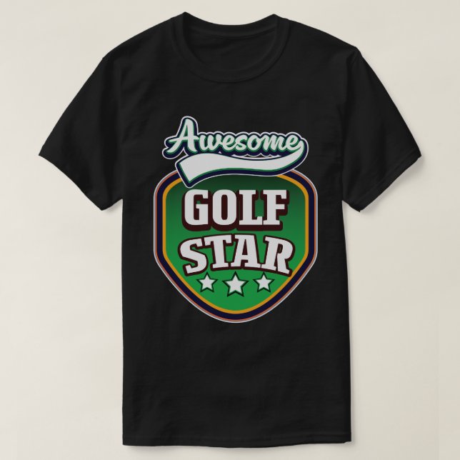 Awesome Golf Star  T-Shirt (Design Front)