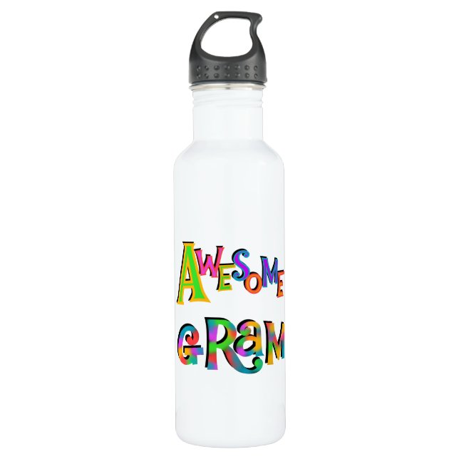 Awesome Gram T-shirts and 710 Ml Water Bottle (Front)