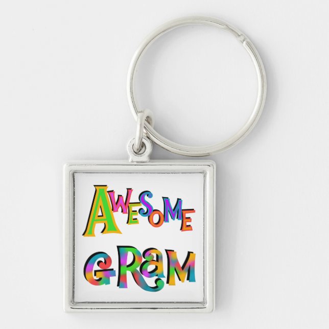 Awesome Gram T-shirts and Gifts Key Ring (Front)