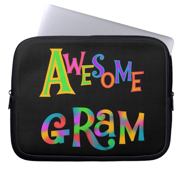 Awesome Gram T-shirts and Gifts Laptop Sleeve (Front)