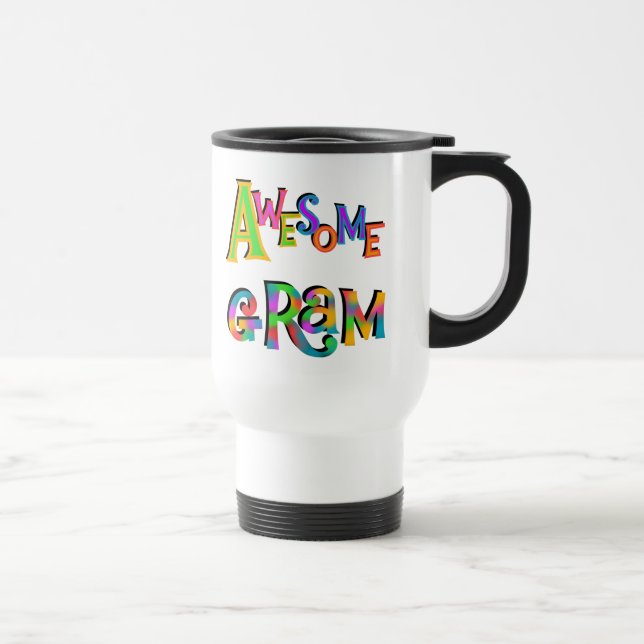 Awesome Gram T-shirts and Gifts Travel Mug (Right)
