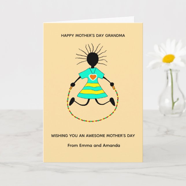 Awesome Grandma Happy Mother's Day  Card (Small Plant)