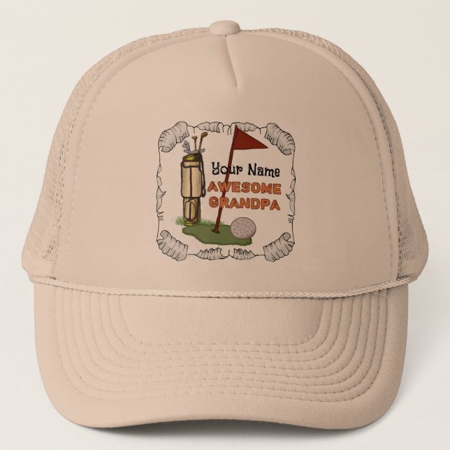 Awesome Grandpa  Golf hat (Front)