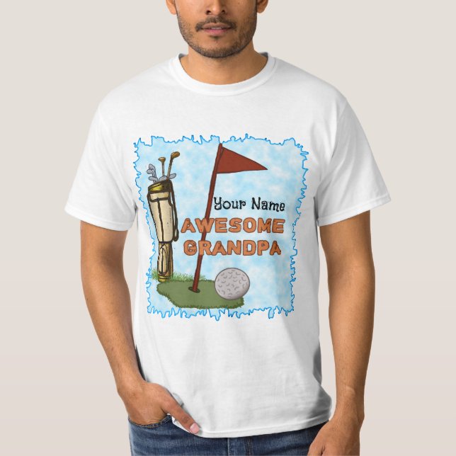 Awesome Grandpa Golf  T-Shirt (Front)