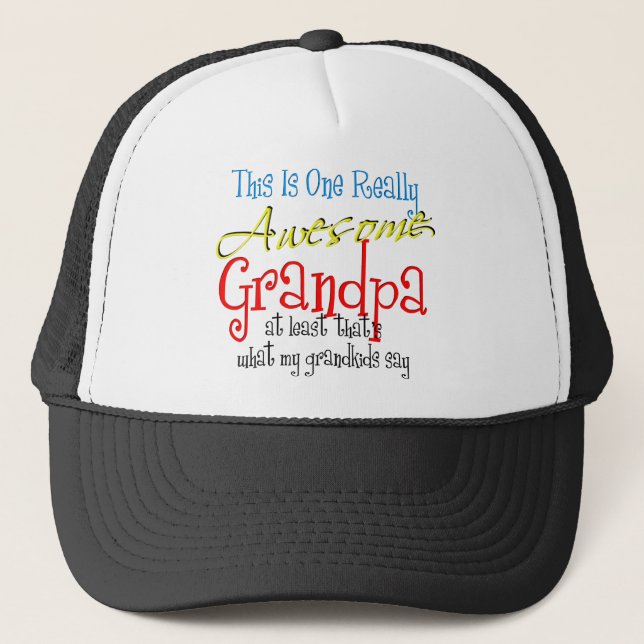 Awesome Grandpa Trucker Hat (Front)