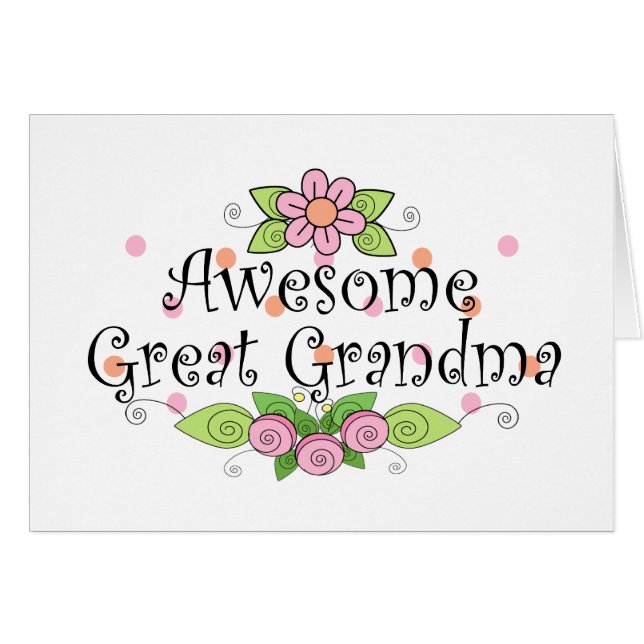 Awesome Great Grandma T-Shirt (Front Horizontal)