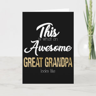 Awesome Great Grandpa Special Great Grandpa Card