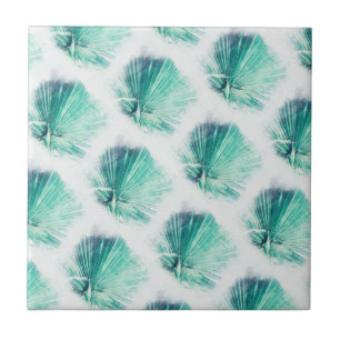 Awesome Green Palm Tree Leaf Pattern Tile