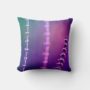 Awesome Green Purple Lavender Throw Pillow Cushion