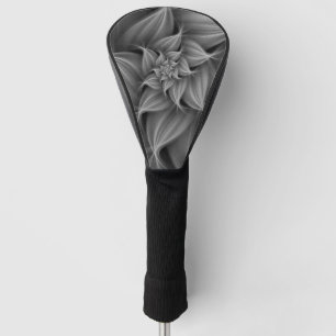 Awesome Grey Flower Fractal  Golf Head Cover