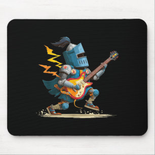 Awesome Guitar Knight in Mediaeval Style for Boys Mouse Mat