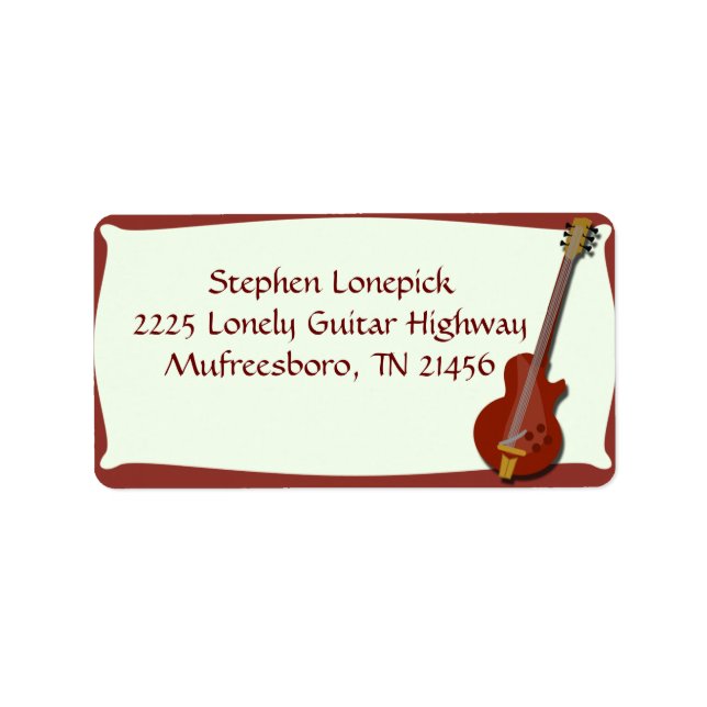 Awesome Guitar Label (Front)