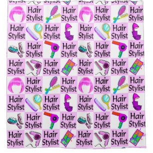 AWESOME HAIR STYLIST SHOWER CURTAIN