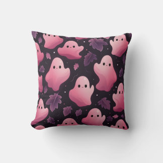 Awesome Halloween Pattern Cute Pink Ghosts Cushion