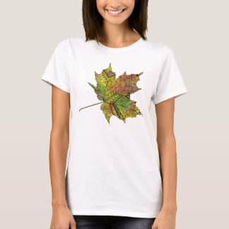 Awesome Hand Illustrated Artsy Maple Leaf T-Shirt