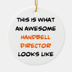 awesome handbell director ceramic tree decoration