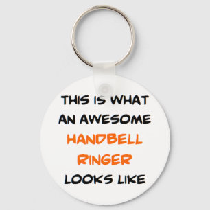 awesome handbell ringer key ring