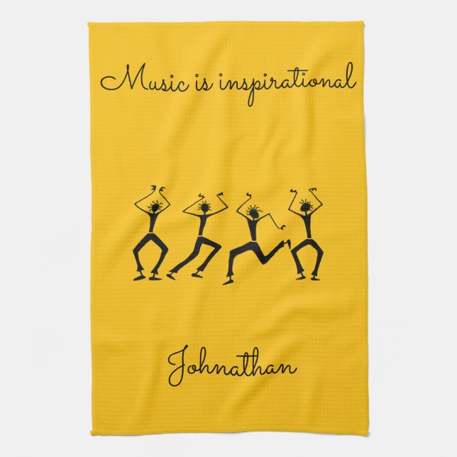Awesome, Happiness Party Dancers Kitchen Towels (Vertical)