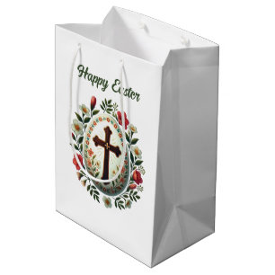 Awesome Happy Easter Cross customizable Medium Gift Bag