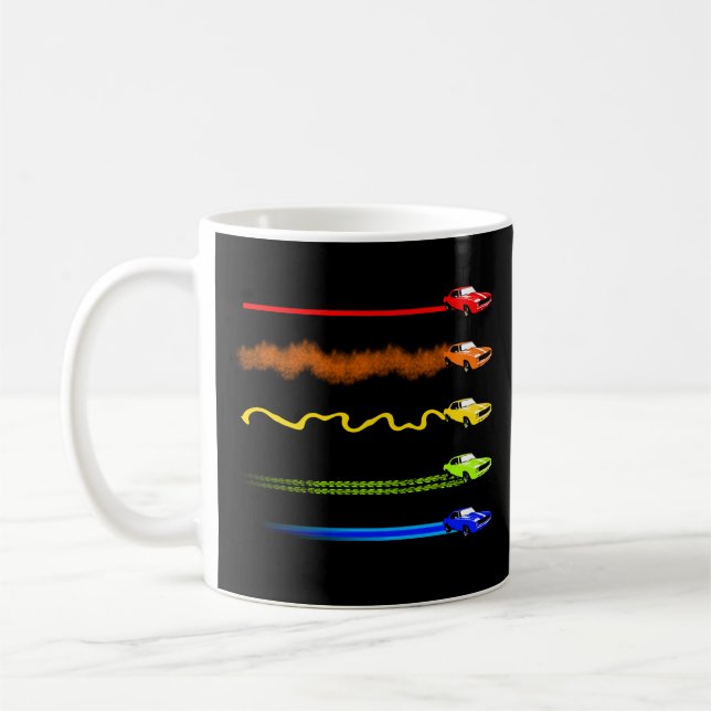 Awesome Happy Fathers Day Fast Car Skid Drift Ride Coffee Mug (Left)