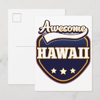 Awesome Hawaii sports logo Announcement Postcard