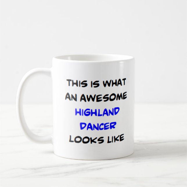awesome highland dancer coffee mug (Left)