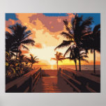 awesome Hollywood Beach pop art poster<br><div class="desc">Hollywood beach pop art poster by jessallendesigns</div>