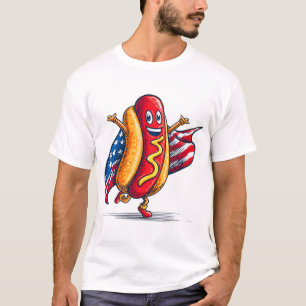 Awesome Hotdog In Us Colors T-Shirt