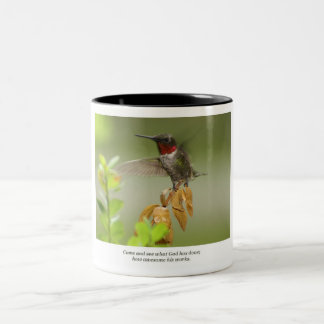Awesome hummingbird Two-Tone coffee mug