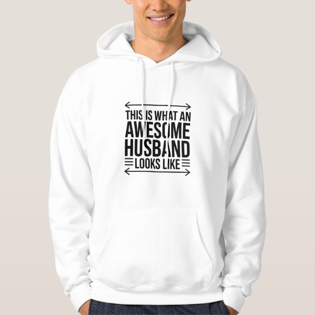 Awesome Husband Arrow Typography Hoodie (Front)