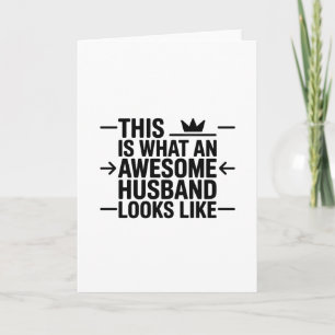 Awesome Husband Graphic Typography Card