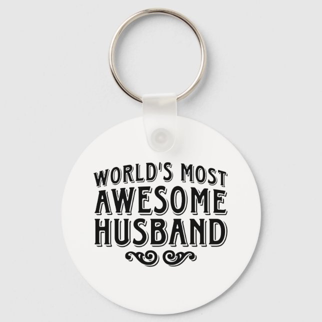 Awesome Husband Key Ring (Front)