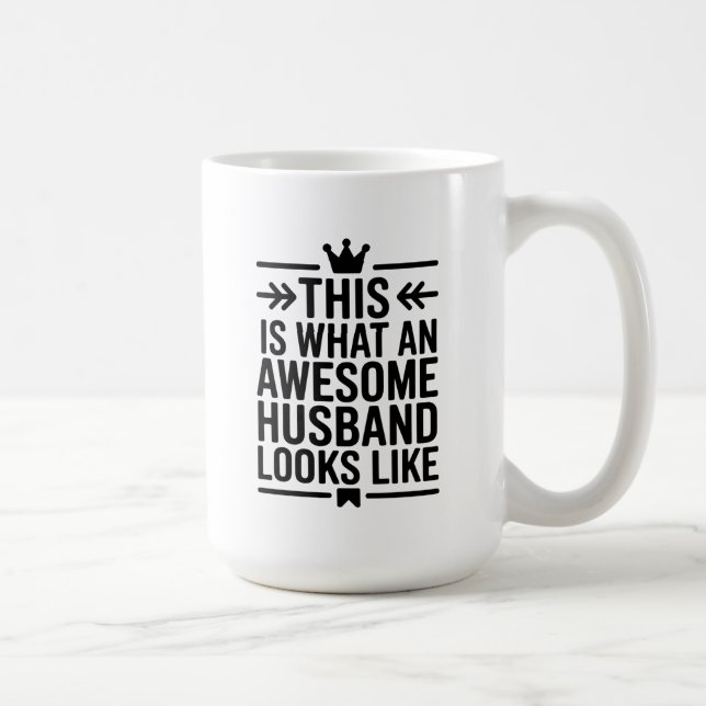 Awesome Husband Minimal Typography Coffee Mug (Right)