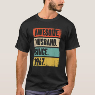 Awesome Husband Since 1967 55 Wedding Anniversary T-Shirt