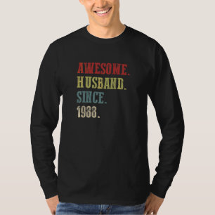 Awesome Husband Since 1988 34 Wedding Aniversary T-Shirt