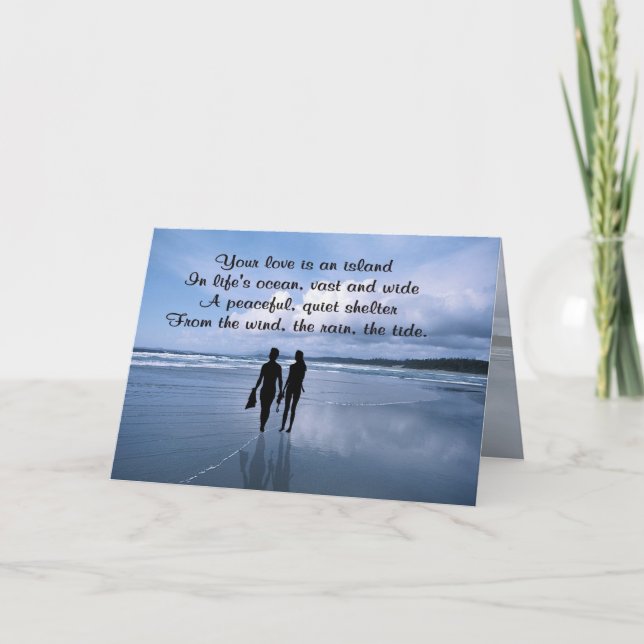 Awesome Husband & Wife Enjoy a Day at the Beach Card (Front)