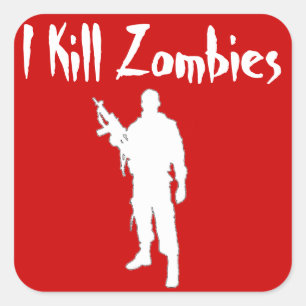 AWESOME I KILL ZOMBIES - STICKER
