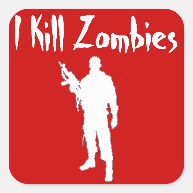 AWESOME I KILL ZOMBIES - STICKER (Front)