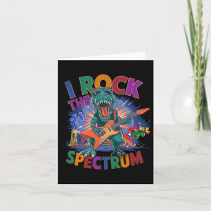 Awesome I Rock The Spectrum Autism Dad Peace Love  Card