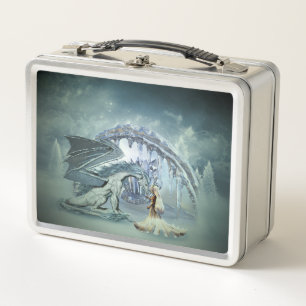 Awesome ice dragon metal lunch box