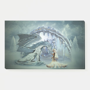 Awesome ice dragon post-it notes