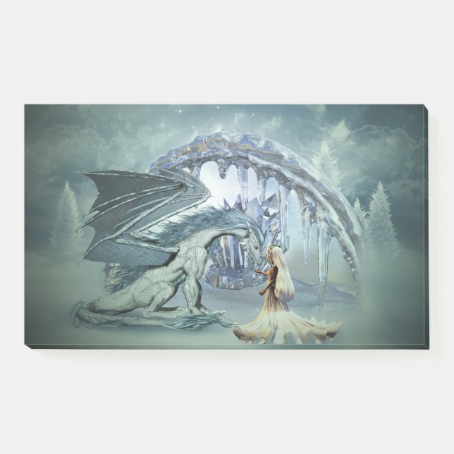 Awesome ice dragon post-it notes (Front)