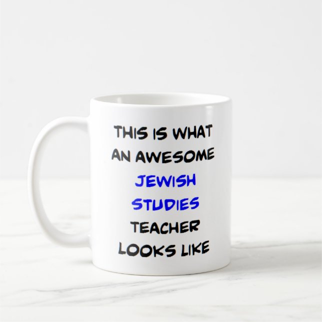 awesome jewish studies teacher coffee mug (Left)