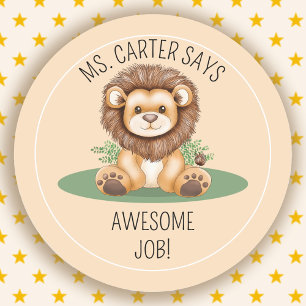 AWESOME JOB School Teacher Student Reward Sticker